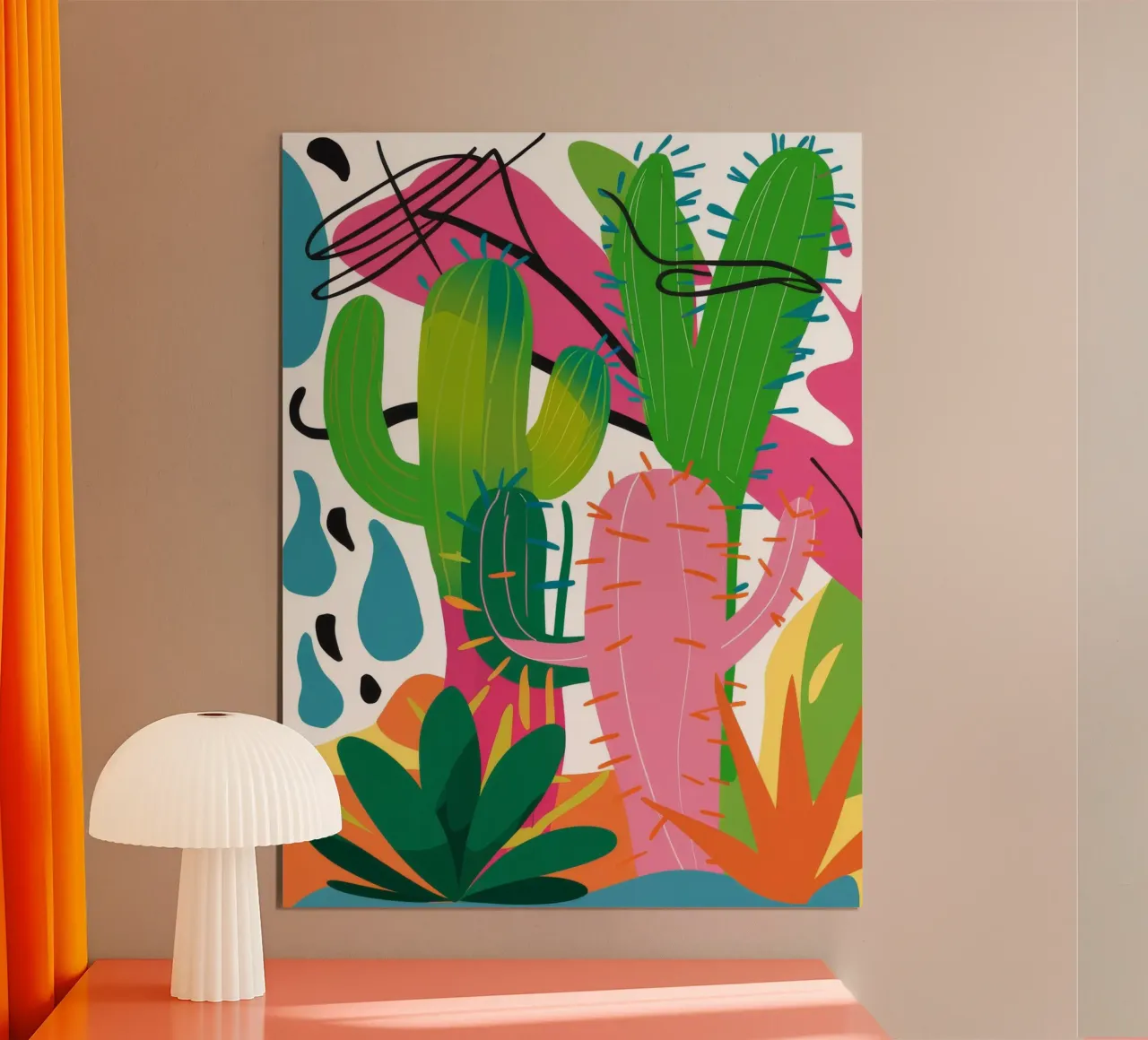 Medley di fiori di cactus carta hahnemühle da Pake Nebula