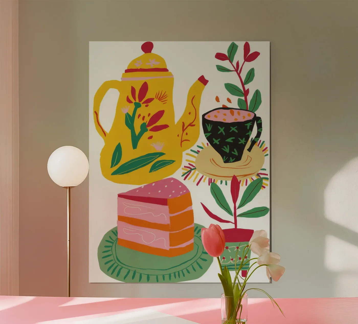 Folklore Tea Party Poster von Pake Nebula