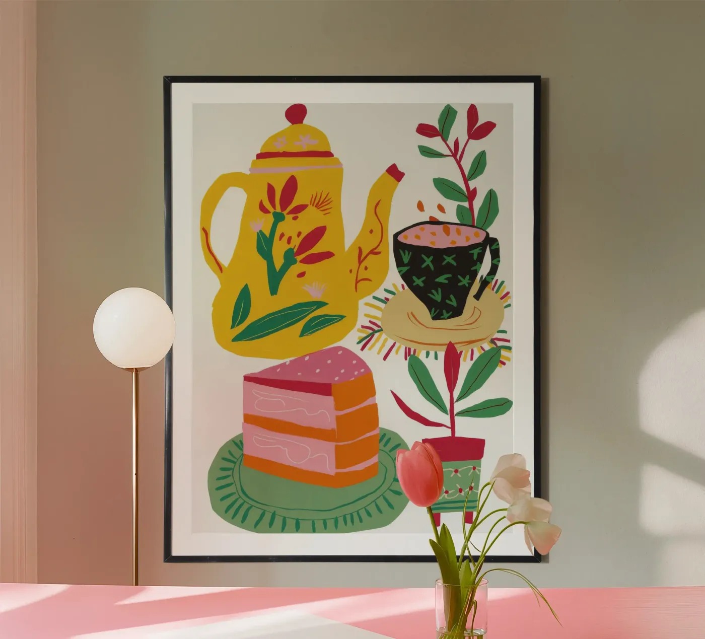 Folklore Tea Party Poster von Pake Nebula