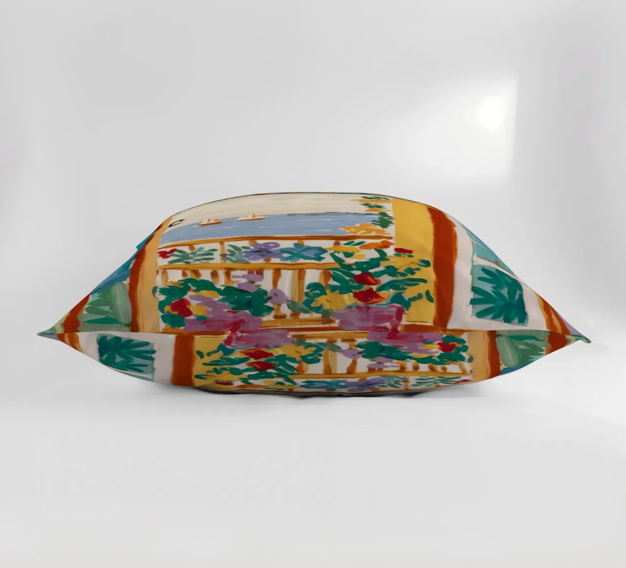 Window Sea Vista decorative cushion by Pake Nebula