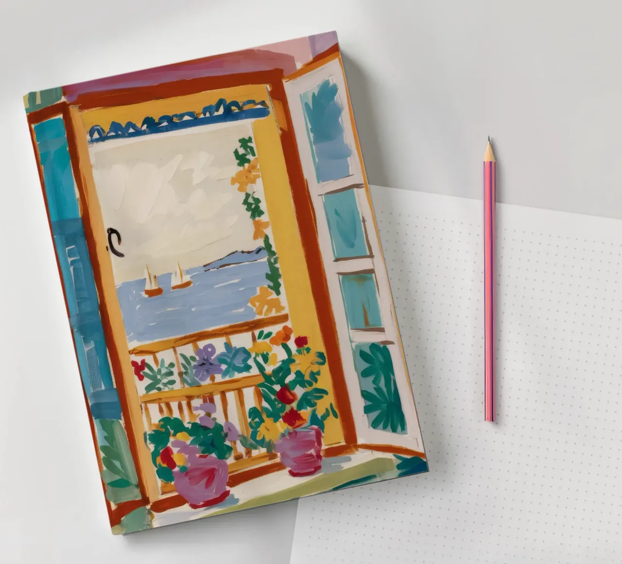 Window Sea Vista notebook by Pake Nebula