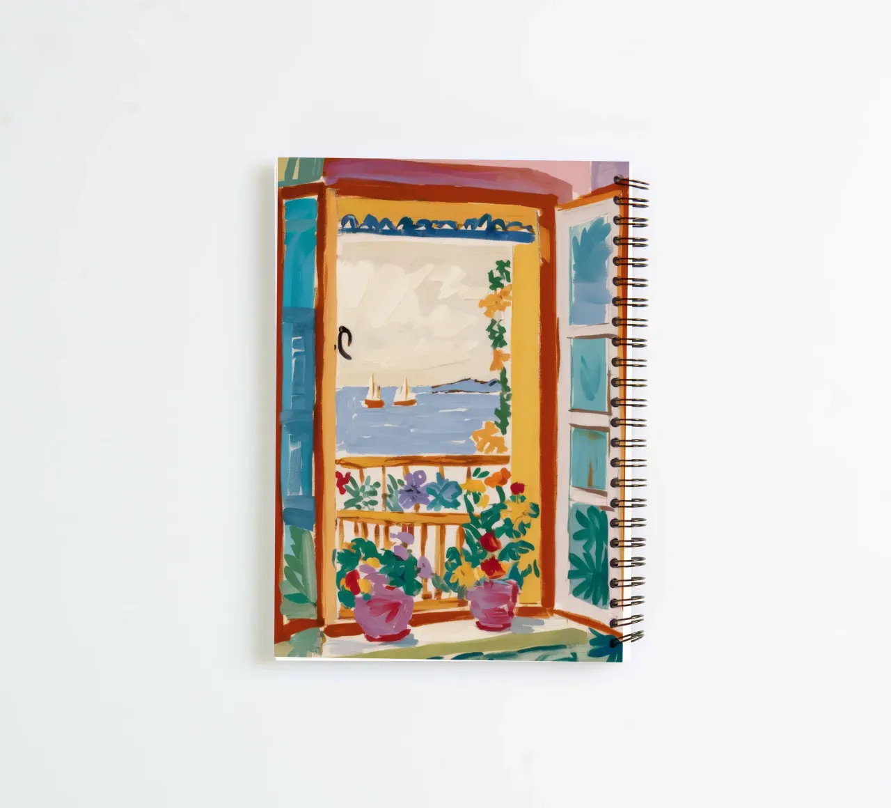 Window Sea Vista spiral notebook by Pake Nebula