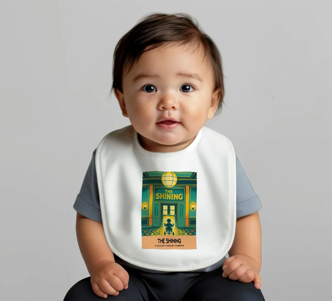 The Shining Movie Art Vector Imagination baby bib by whitesand