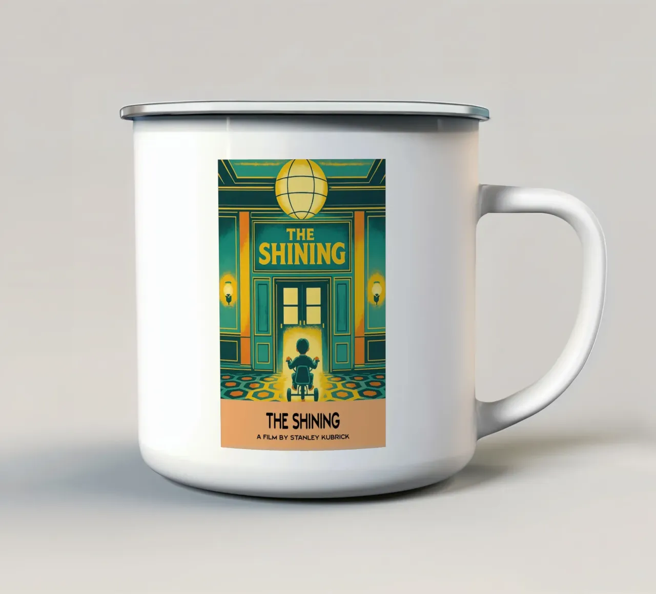 The Shining Movie Art Vector Imagination enamel mug by whitesand