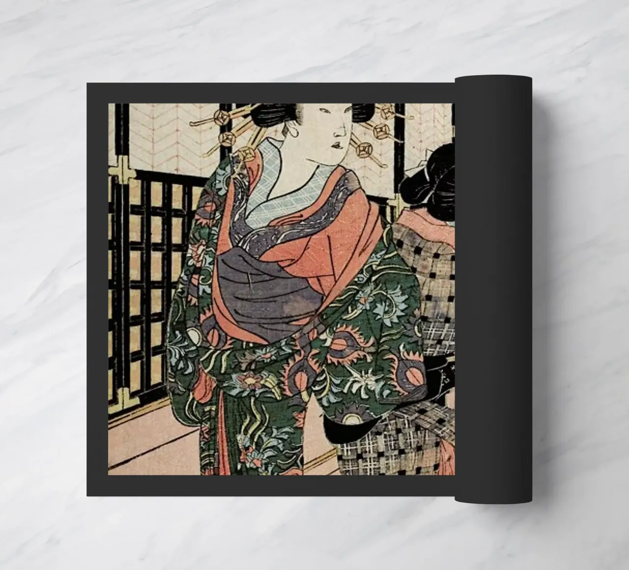 Kunisada - Courtesans, Their Servants and Students Playing Blind Man's Buff zerbino da ARTOTHEK