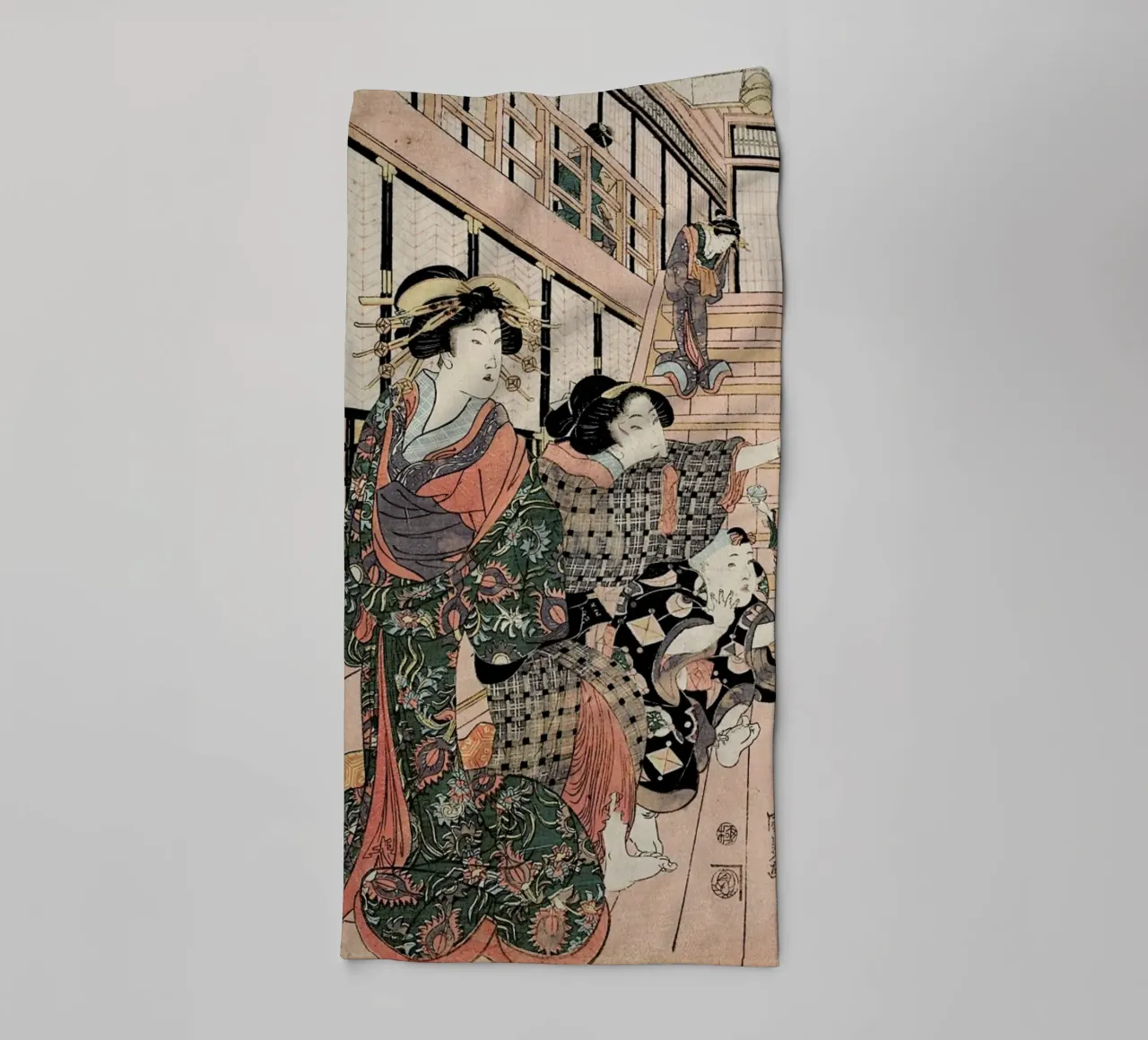 Kunisada - Courtesans, Their Servants and Students Playing Blind Man's Buff asciugamano da bagno da ARTOTHEK