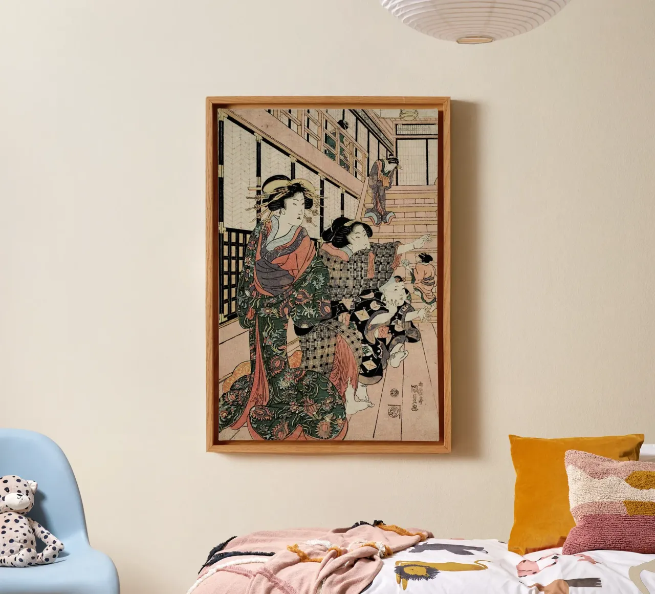 Kunisada - Courtesans, Their Servants and Students Playing Blind Man's Buff tela da ARTOTHEK