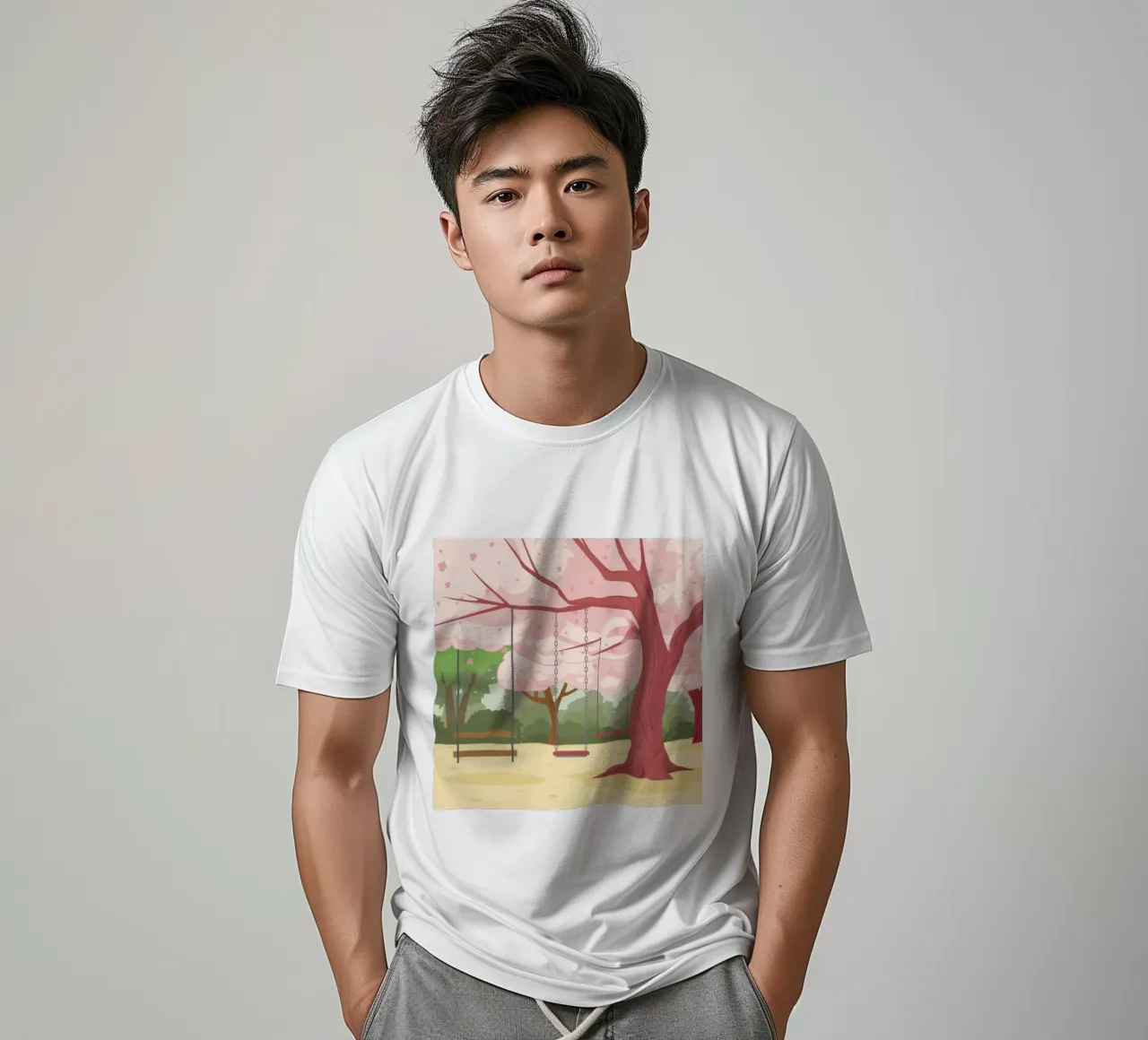 Sakura Swing Serenity t-shirt da Pake Nebula