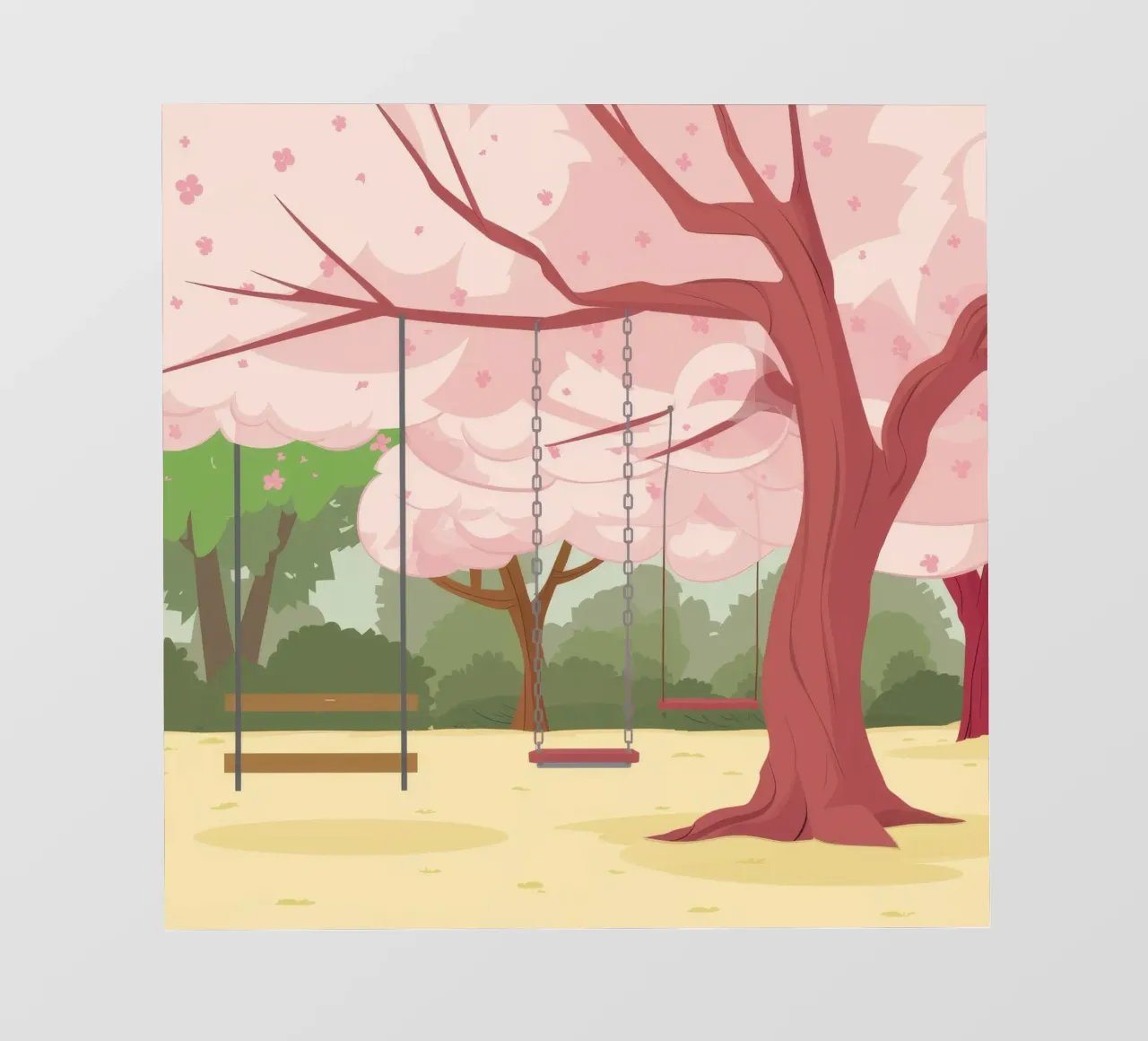 Sakura Swing Serenity pellicola backlit da Pake Nebula