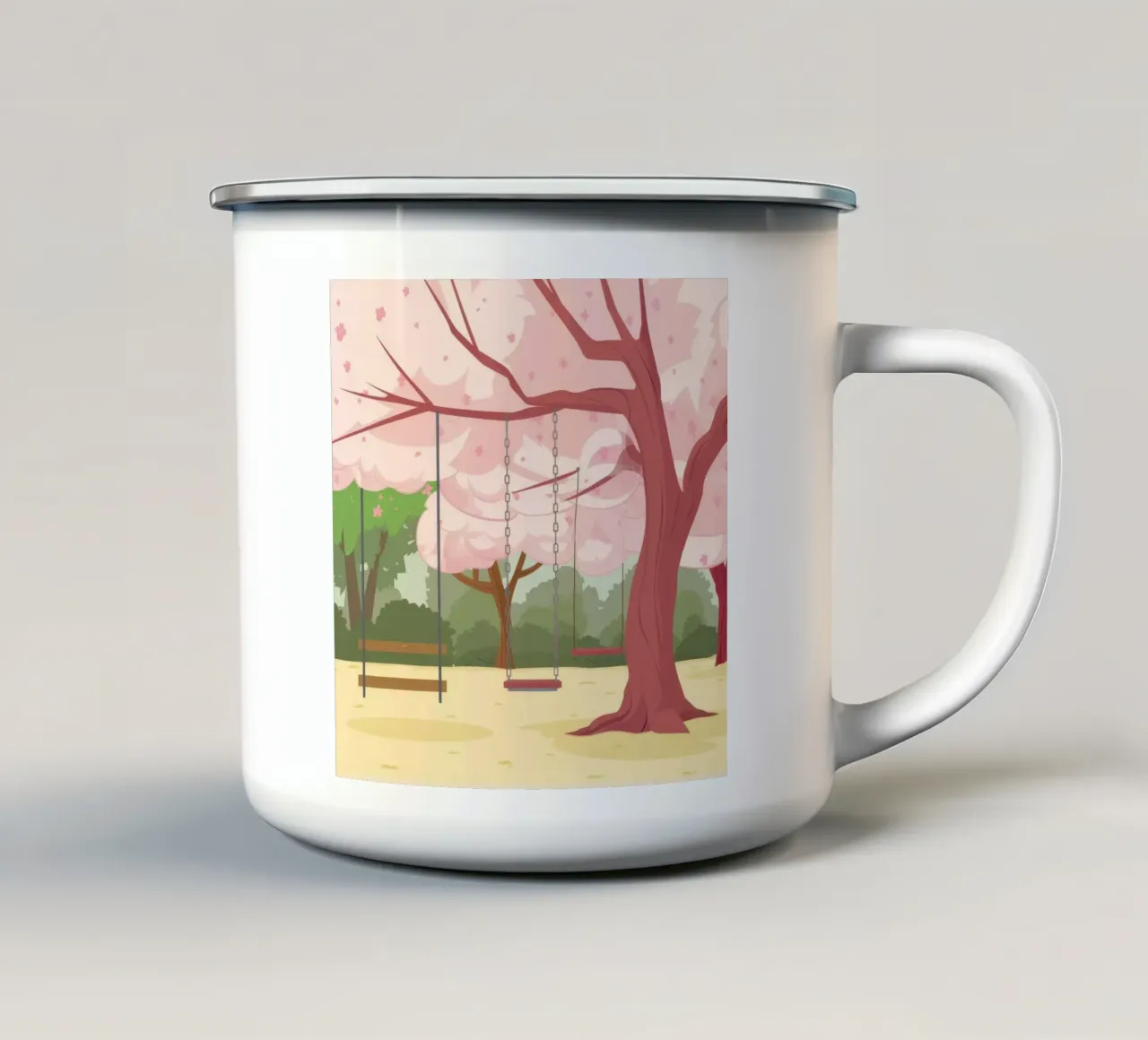 Sakura Swing Serenity tazza in smalto da Pake Nebula
