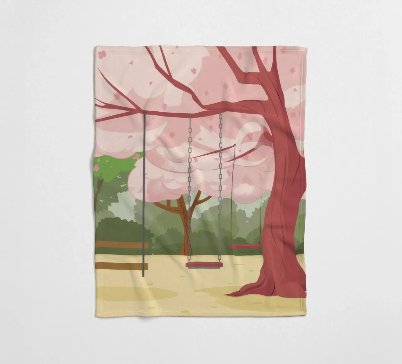 Sakura Swing Serenity coperta in pile da Pake Nebula