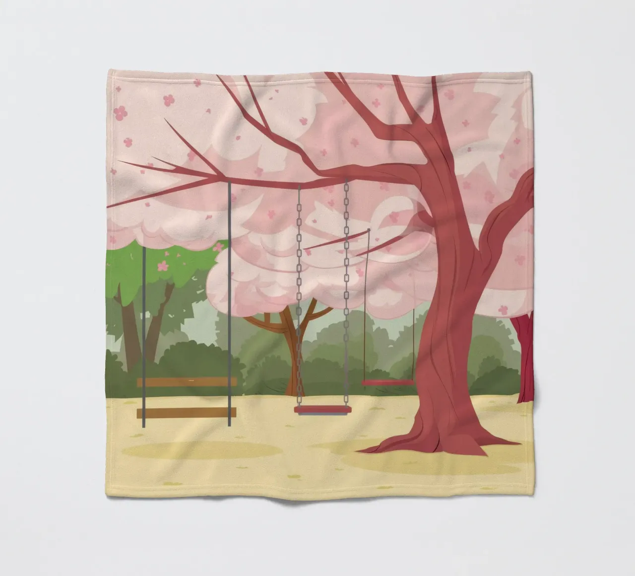 Sakura Swing Serenity coperta in pile da Pake Nebula