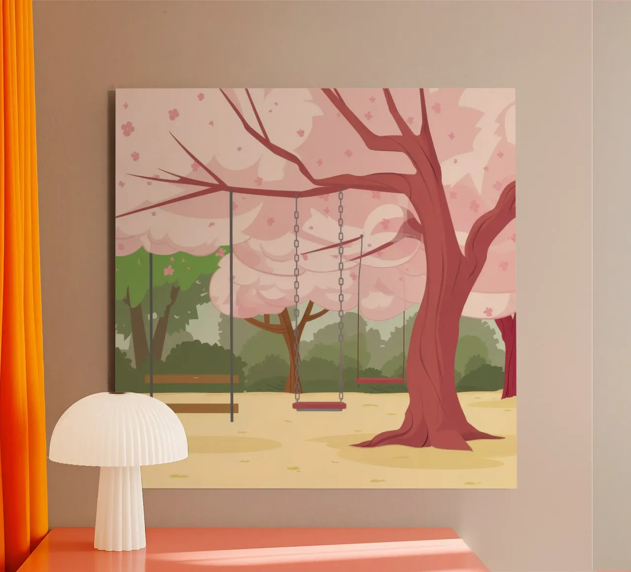 Sakura Swing Serenity alluminio dibond da Pake Nebula