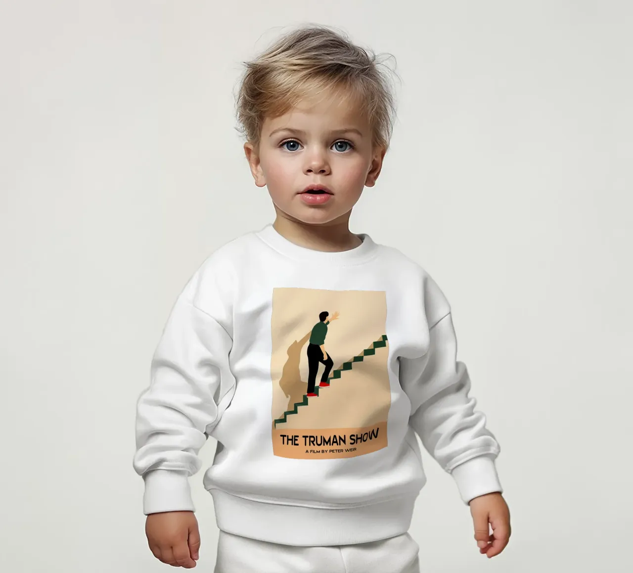The Truman Show Movie Art Vector Imagination sudadera de bebé de whitesand