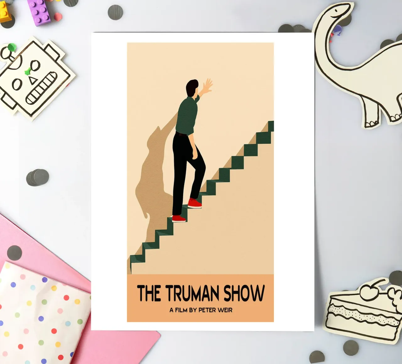 The Truman Show Movie Art Vector Imagination sticker sheet by whitesand