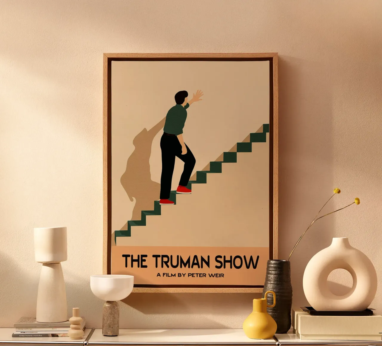 The Truman Show Movie Art Vector Imagination canvas with Floater frame by whitesand