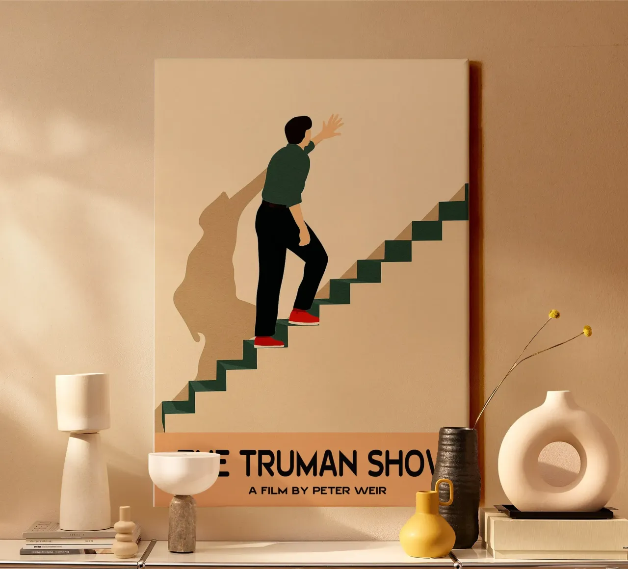 The Truman Show Movie Art Vector Imagination canvas with Floater frame by whitesand