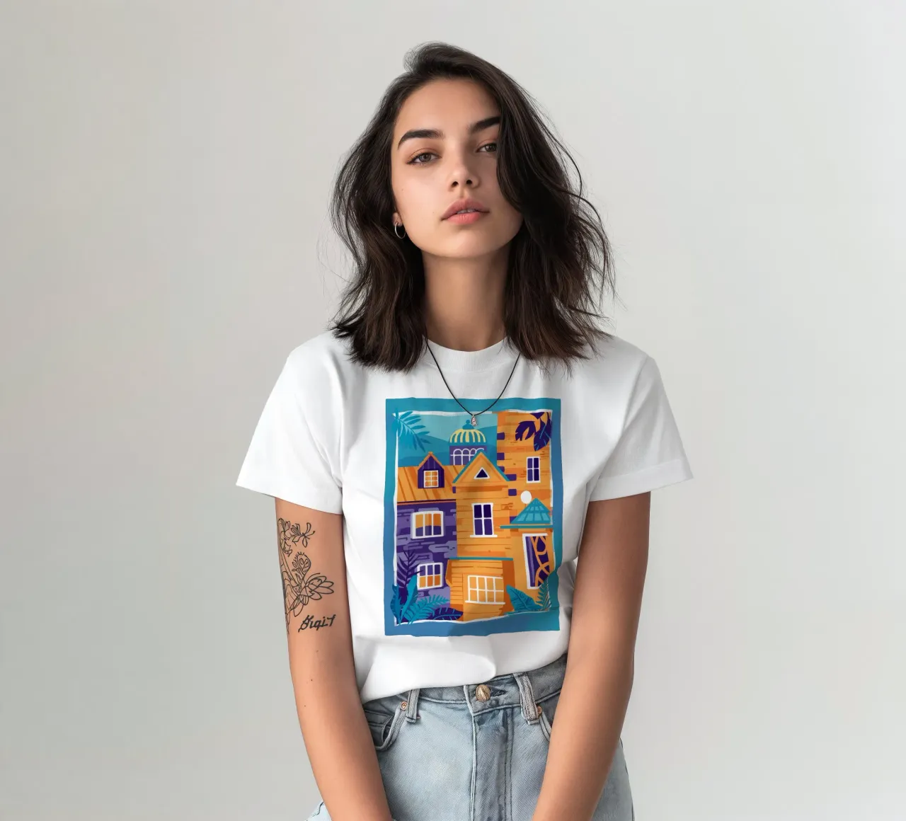 Capriccio notturno sul tetto t-shirt da Pake Nebula