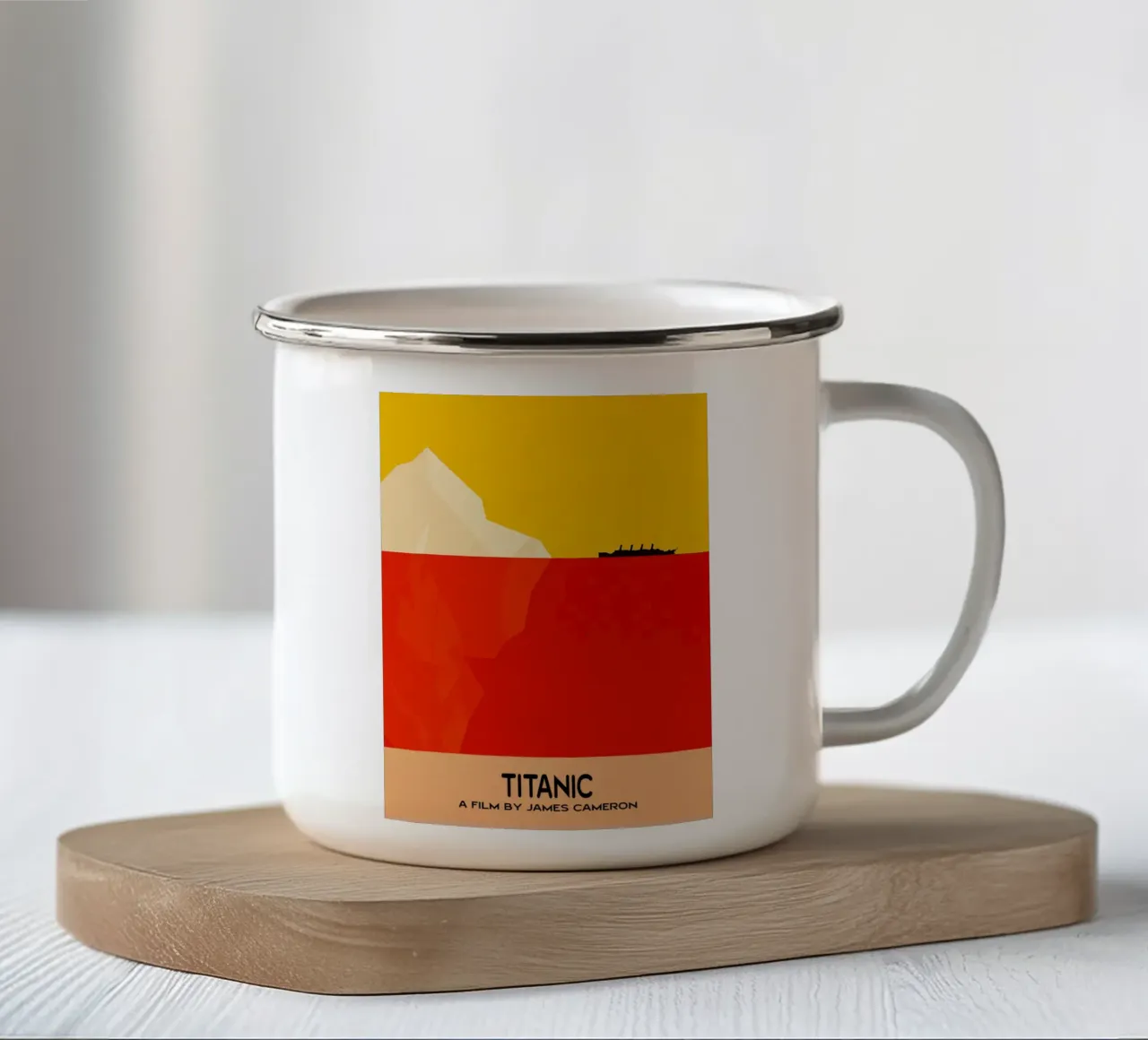 Titanic Movie Art Immaginazione vettoriale tazza in smalto da whitesand