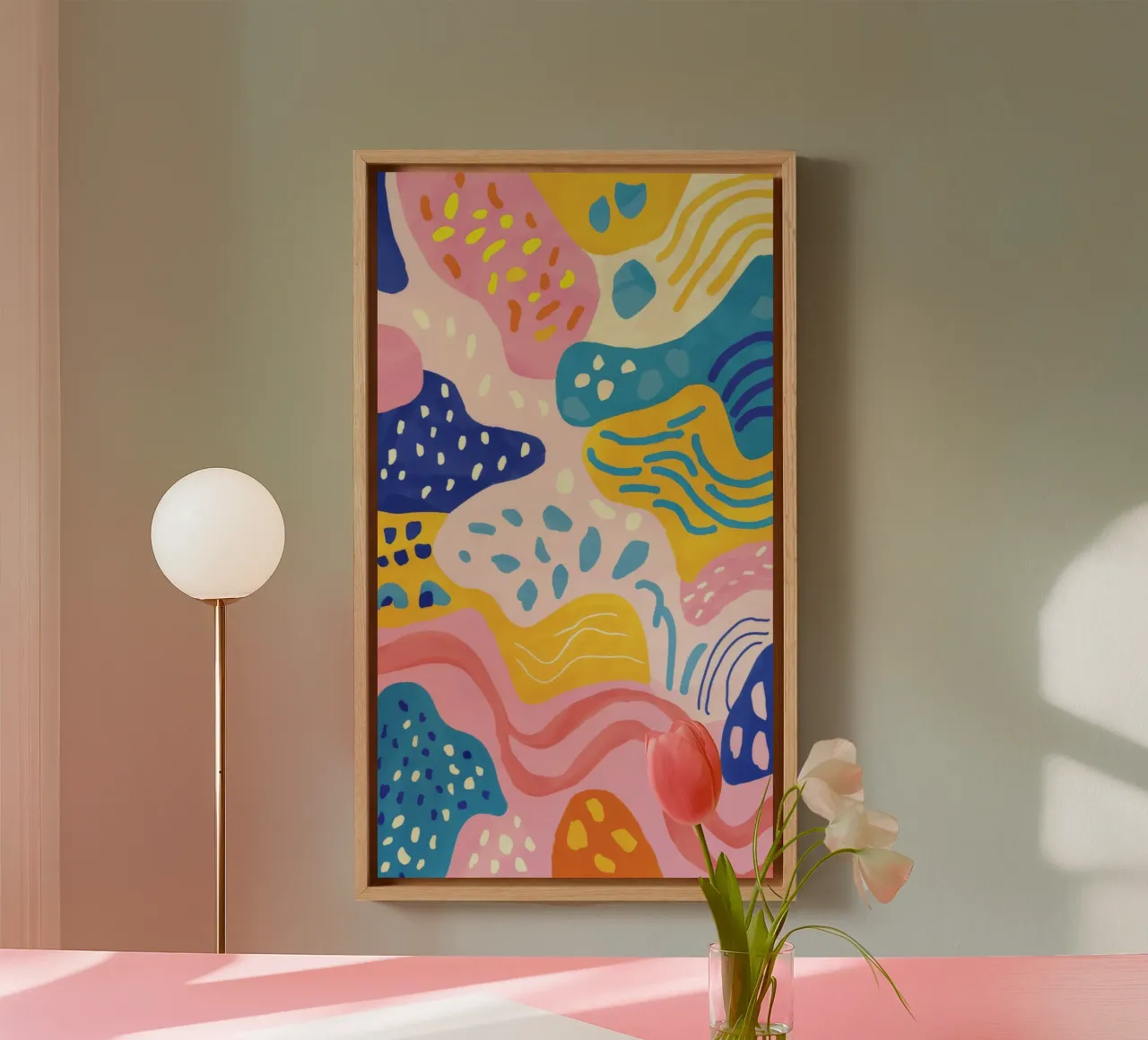 Abstracte golfsymfonie canvas van Pake Nebula