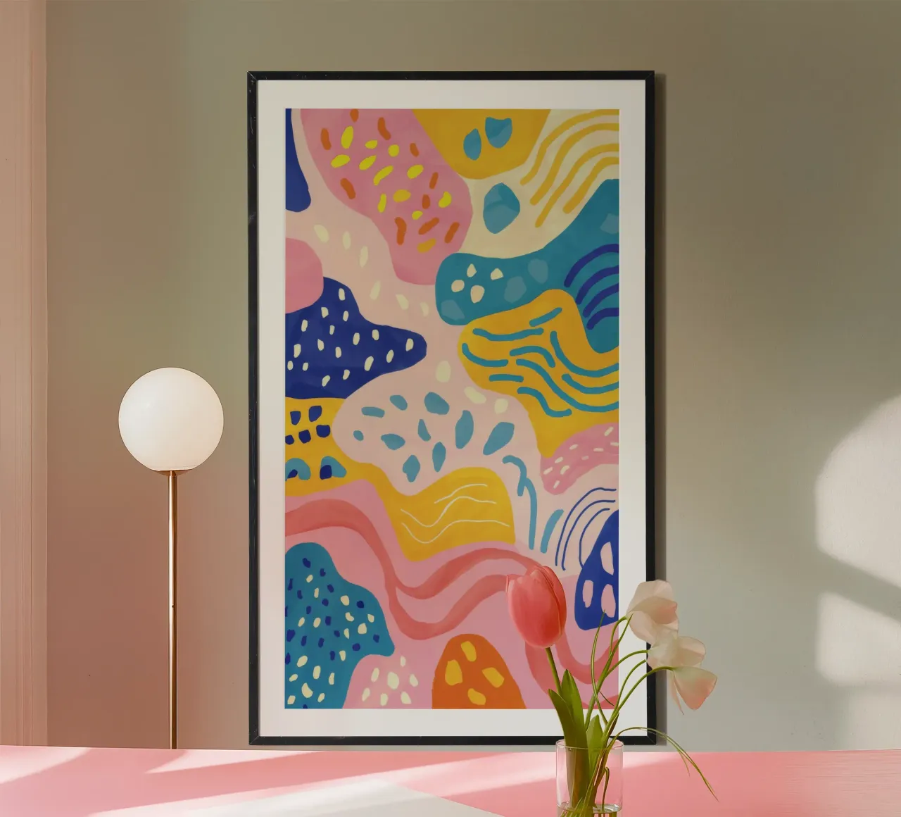 Abstracte golfsymfonie hahnemühle van Pake Nebula