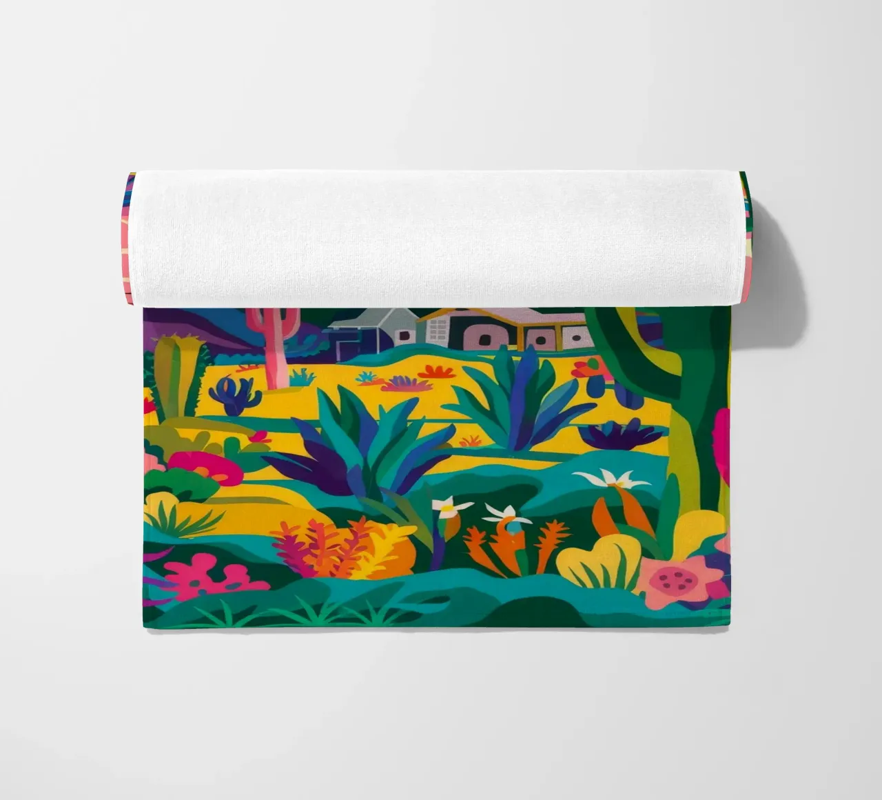 Canyon Bloom Oasis beach towel by Murni Strokes