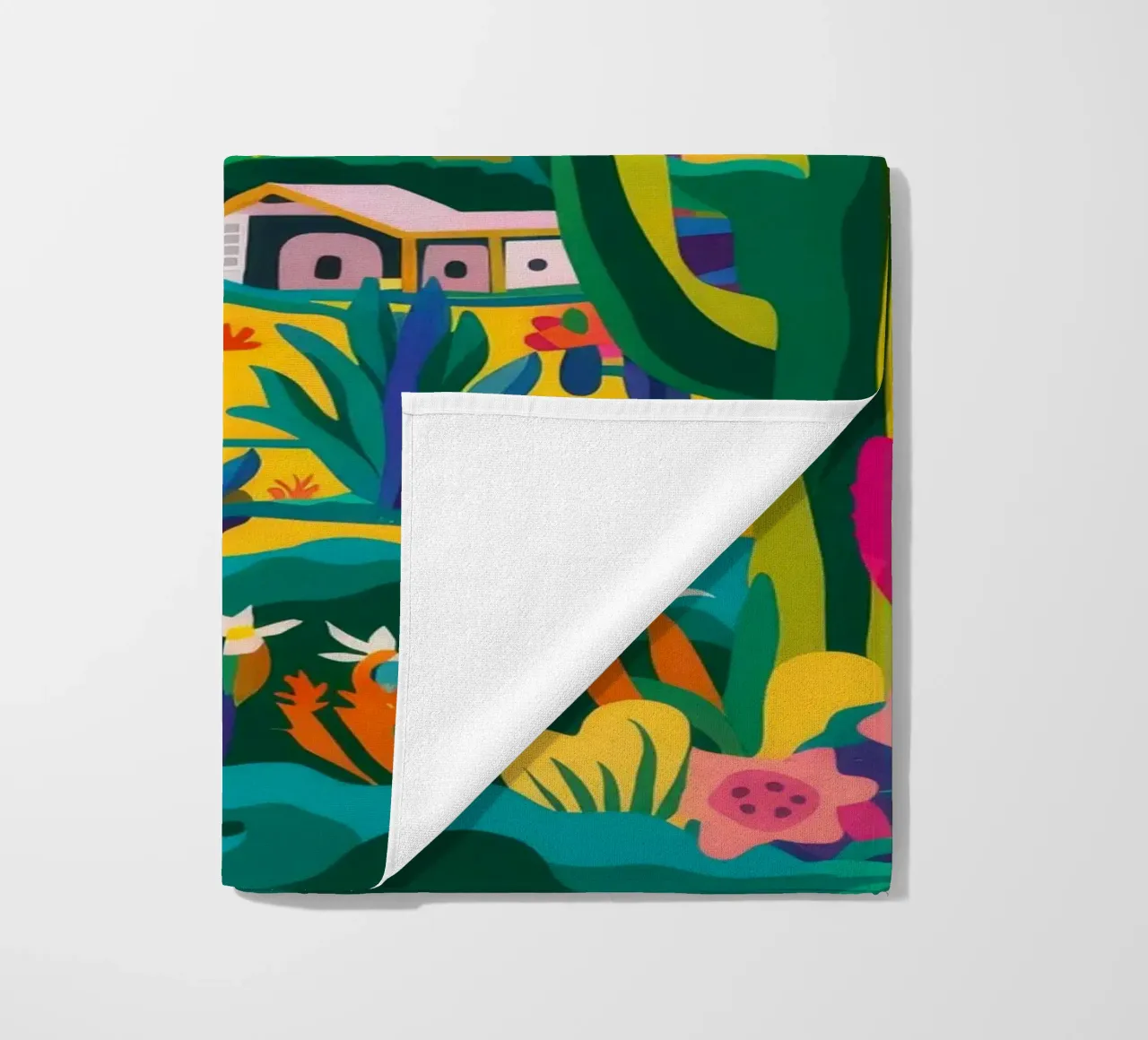 Canyon Bloom Oasis beach towel by Murni Strokes