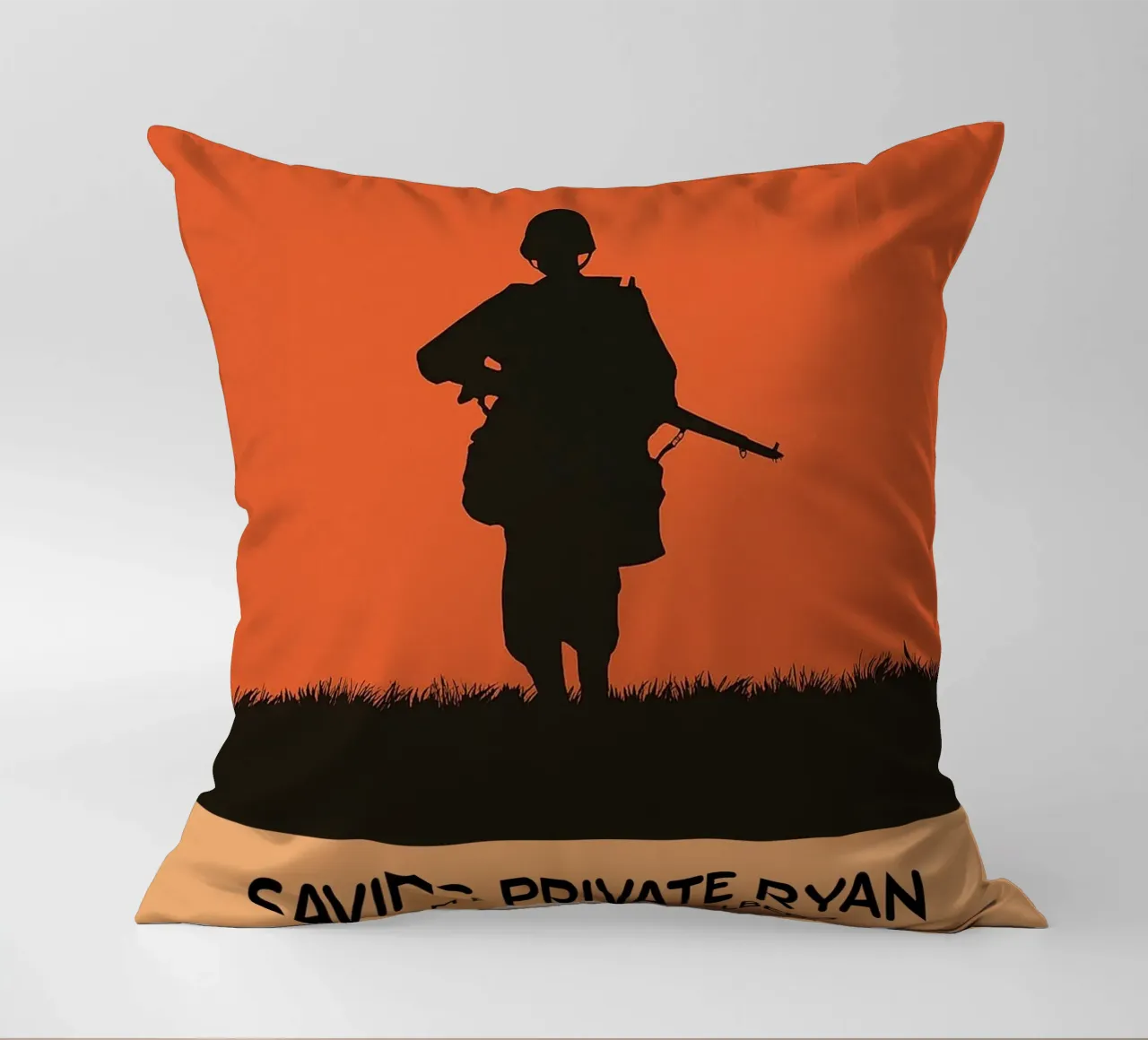 Saving Private Ryan Movie Art Vector Imagination decorative cushion by whitesand