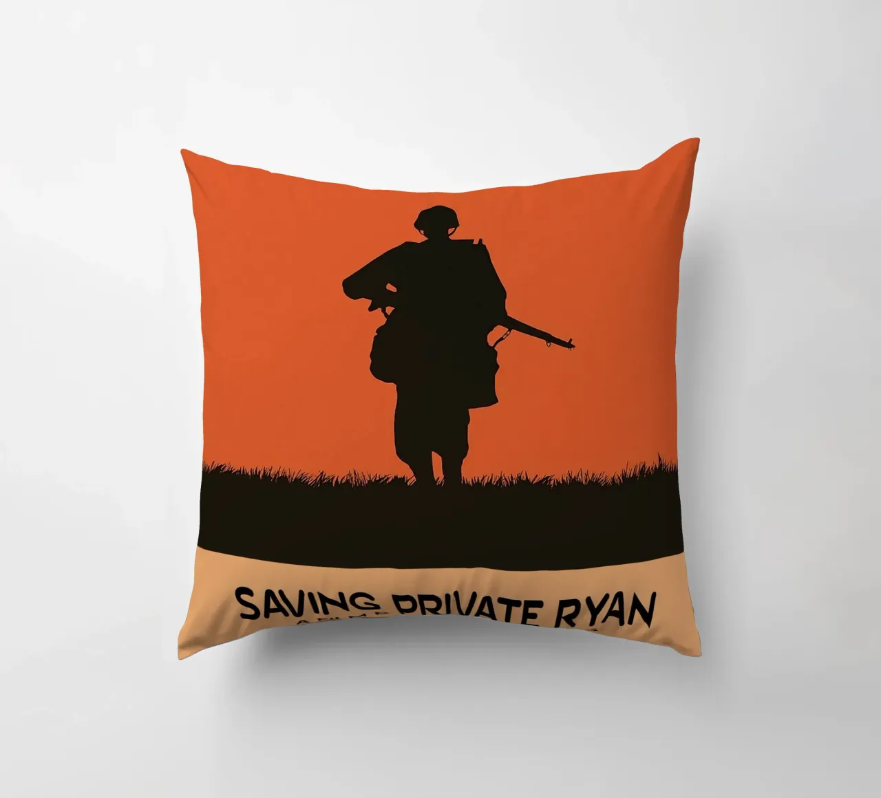 Saving Private Ryan Movie Art Vector Imagination decorative cushion by whitesand