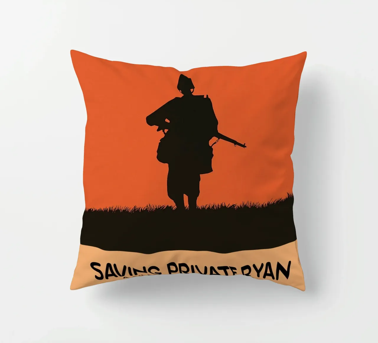 Saving Private Ryan Movie Art Vector Imagination decorative cushion by whitesand