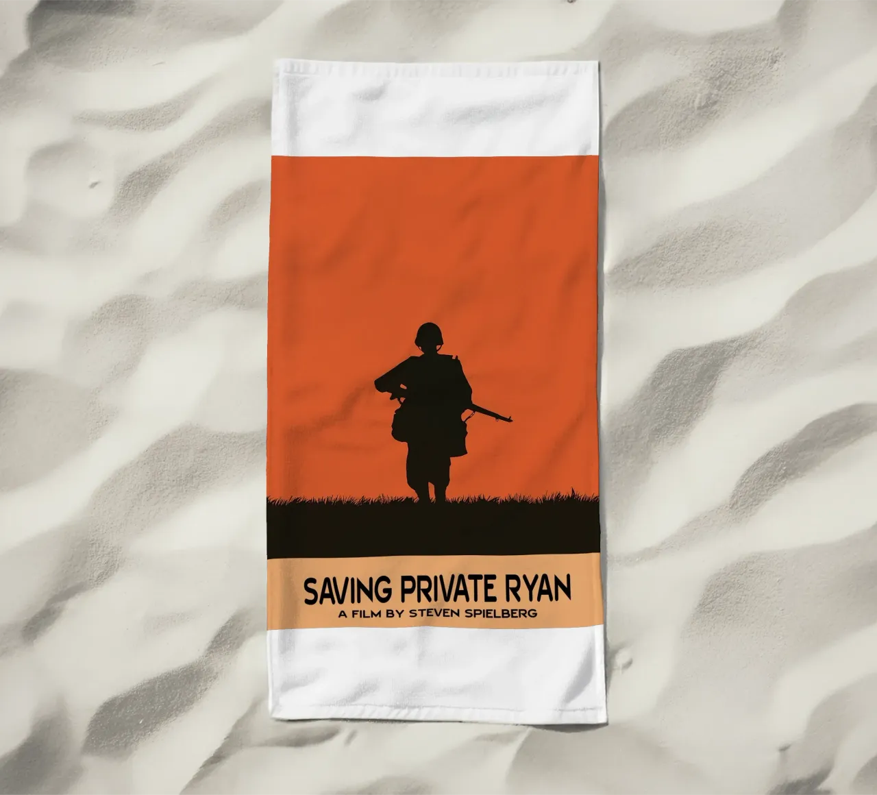Saving Private Ryan Movie Art Vector Imagination serviette de plage de whitesand