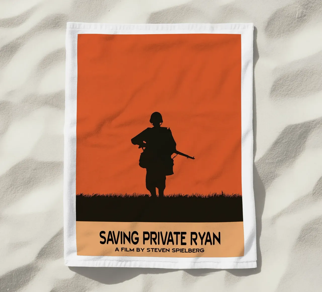 Saving Private Ryan Movie Art Vector Imagination serviette de plage de whitesand