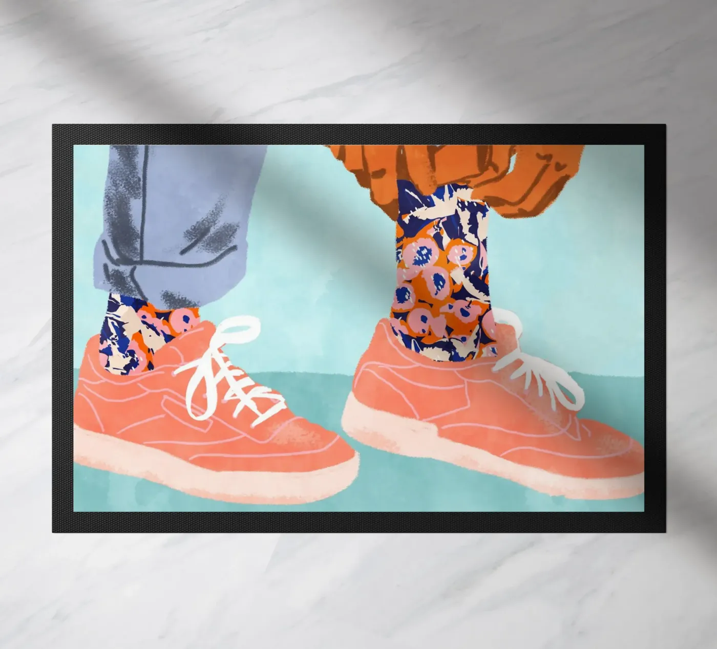 Pull Up Those Pretty Socks doormat by 83oranges.com