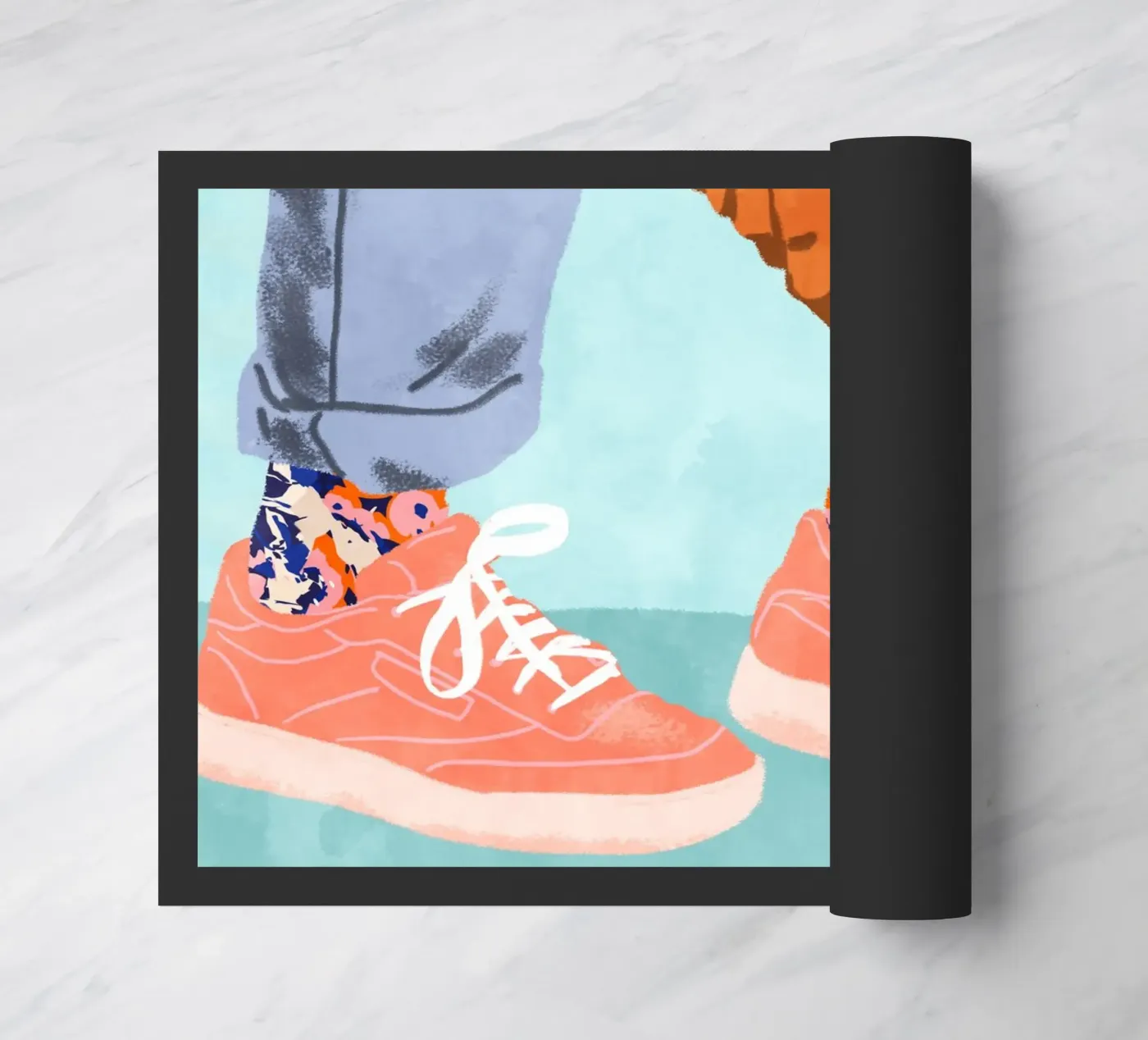 Pull Up Those Pretty Socks doormat by 83oranges.com