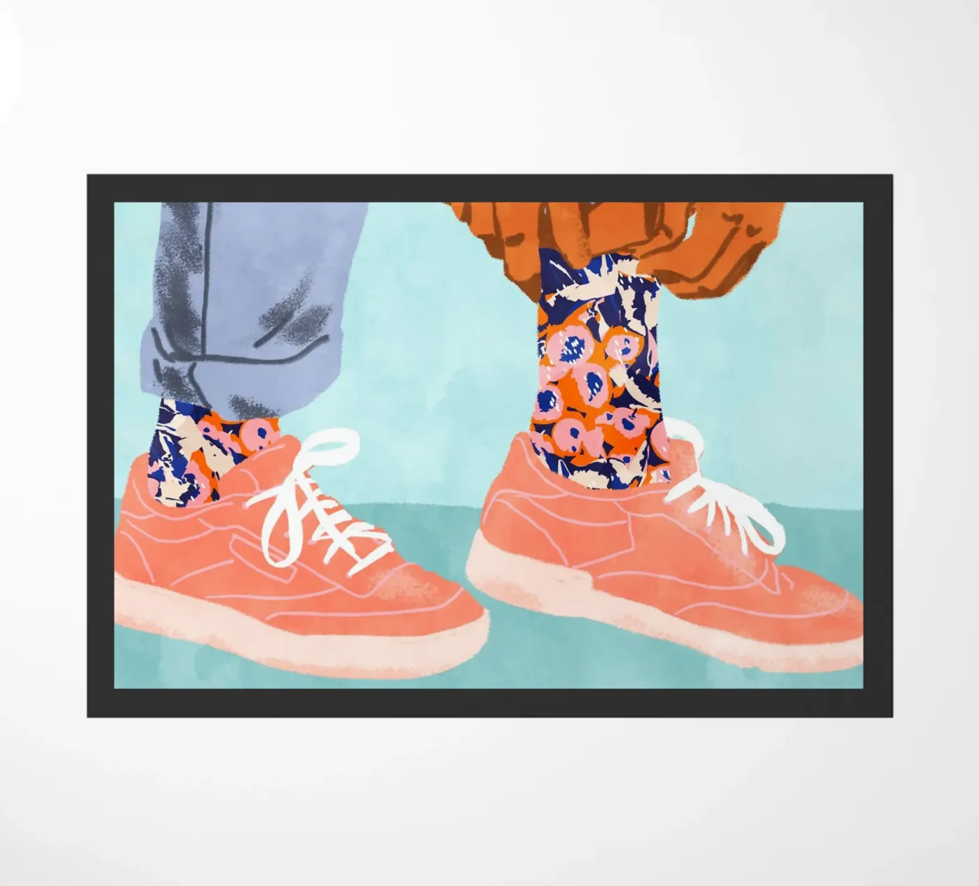 Pull Up Those Pretty Socks doormat by 83oranges.com