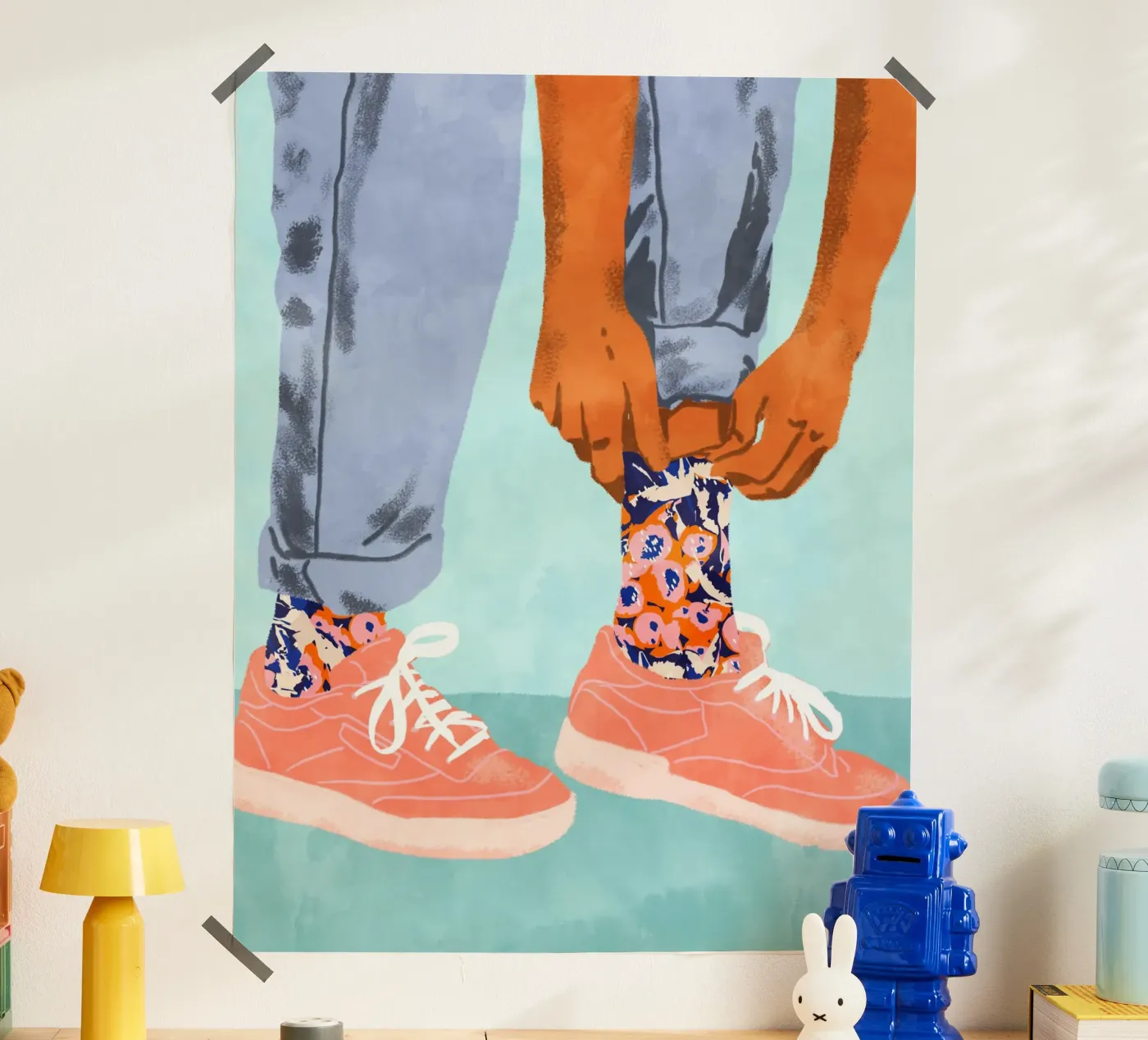 Pull Up Those Pretty Socks poster by 83oranges.com