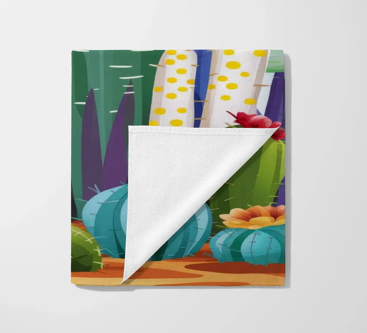 Desert Sentinel Bloom beach towel by Murni Strokes