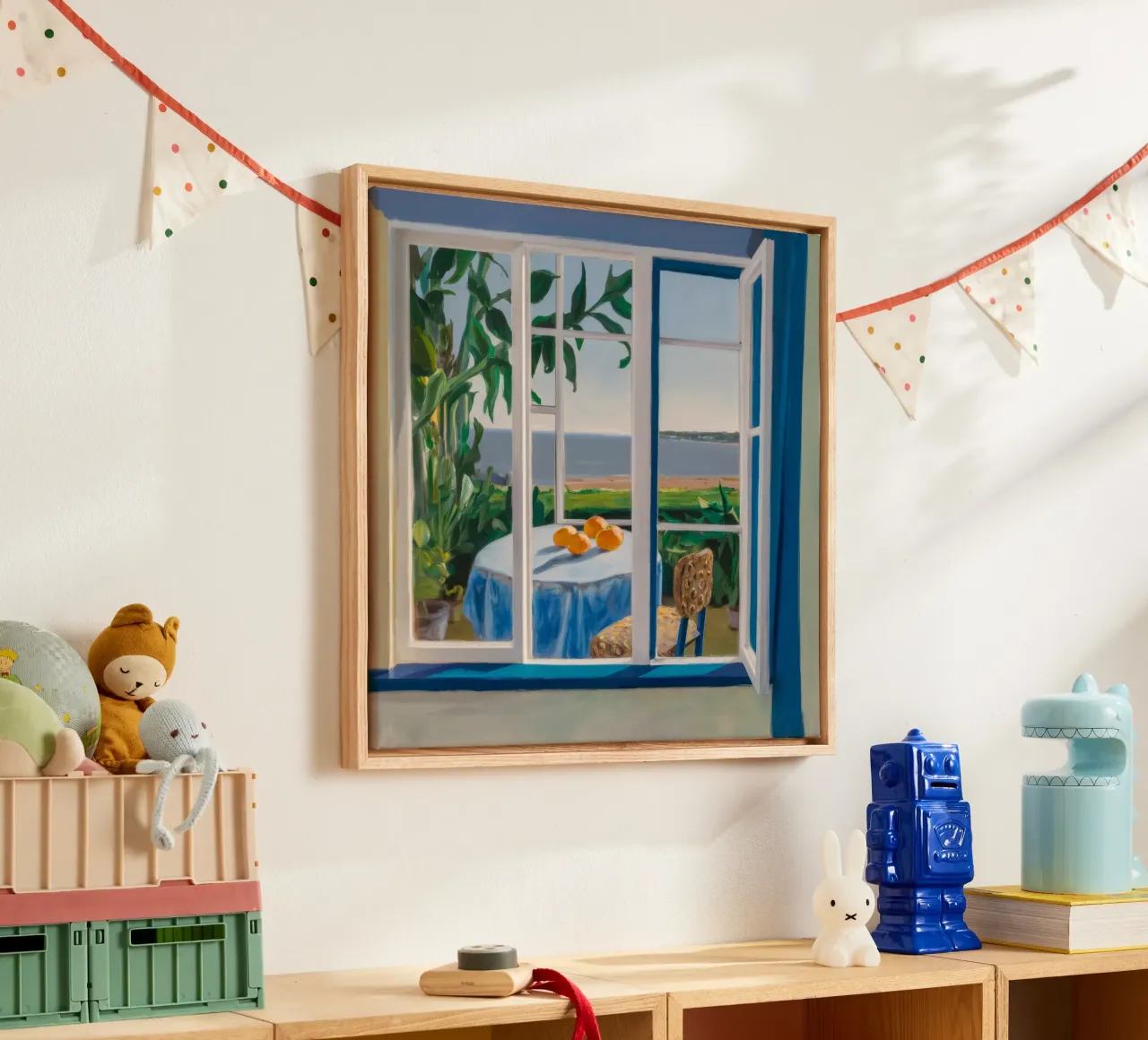 Azure Window Seascape canvas with Floater frame by Pake Nebula