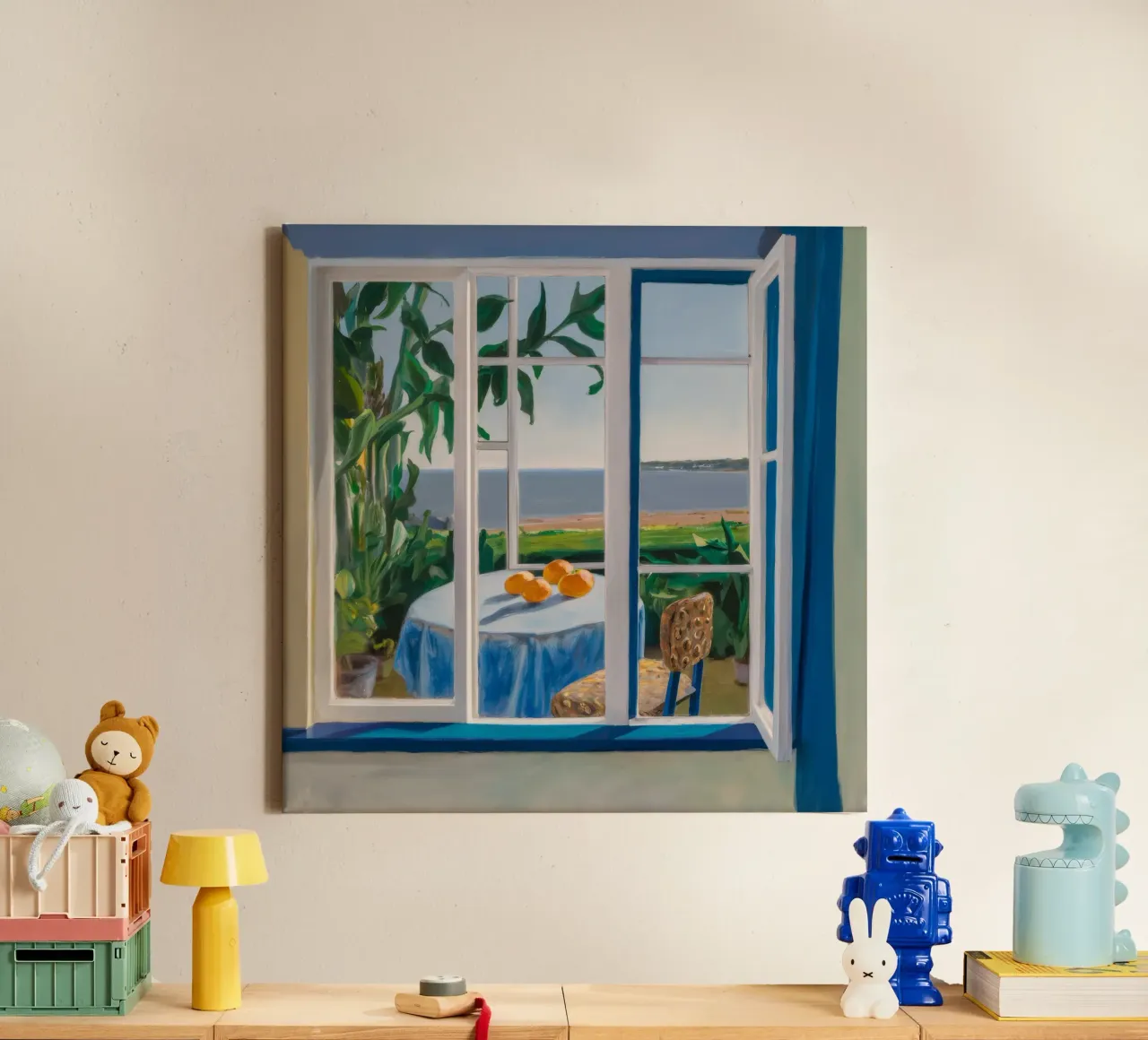 Azure Window Seascape canvas with Floater frame by Pake Nebula