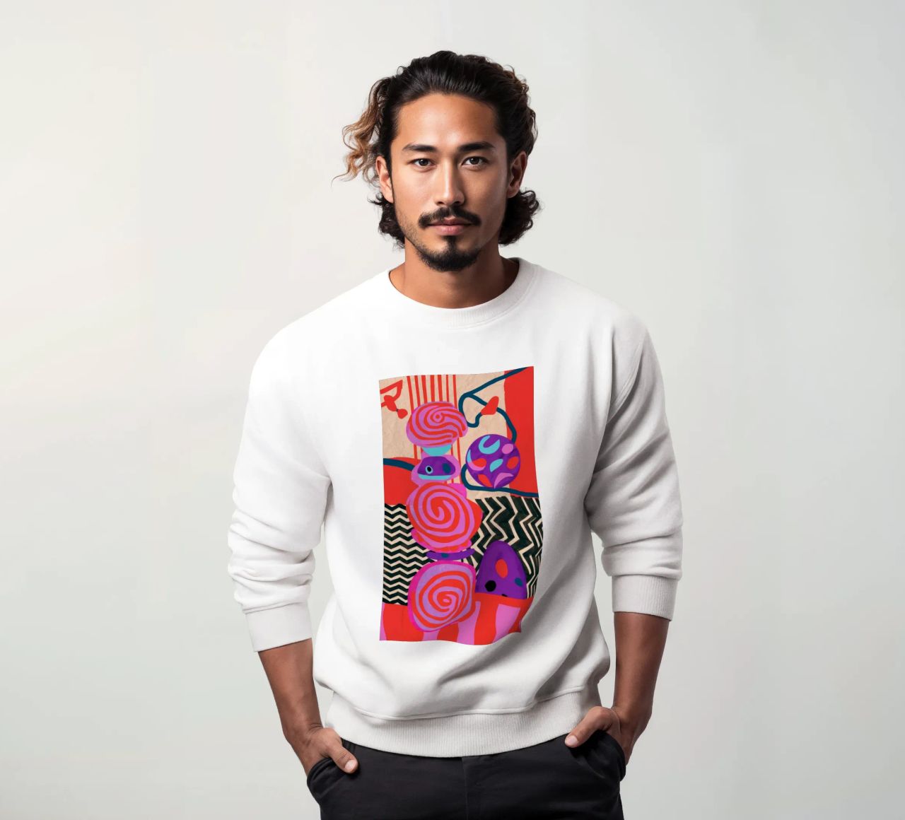 Rhythmic Abstract Forms sweatshirt by Pake Nebula