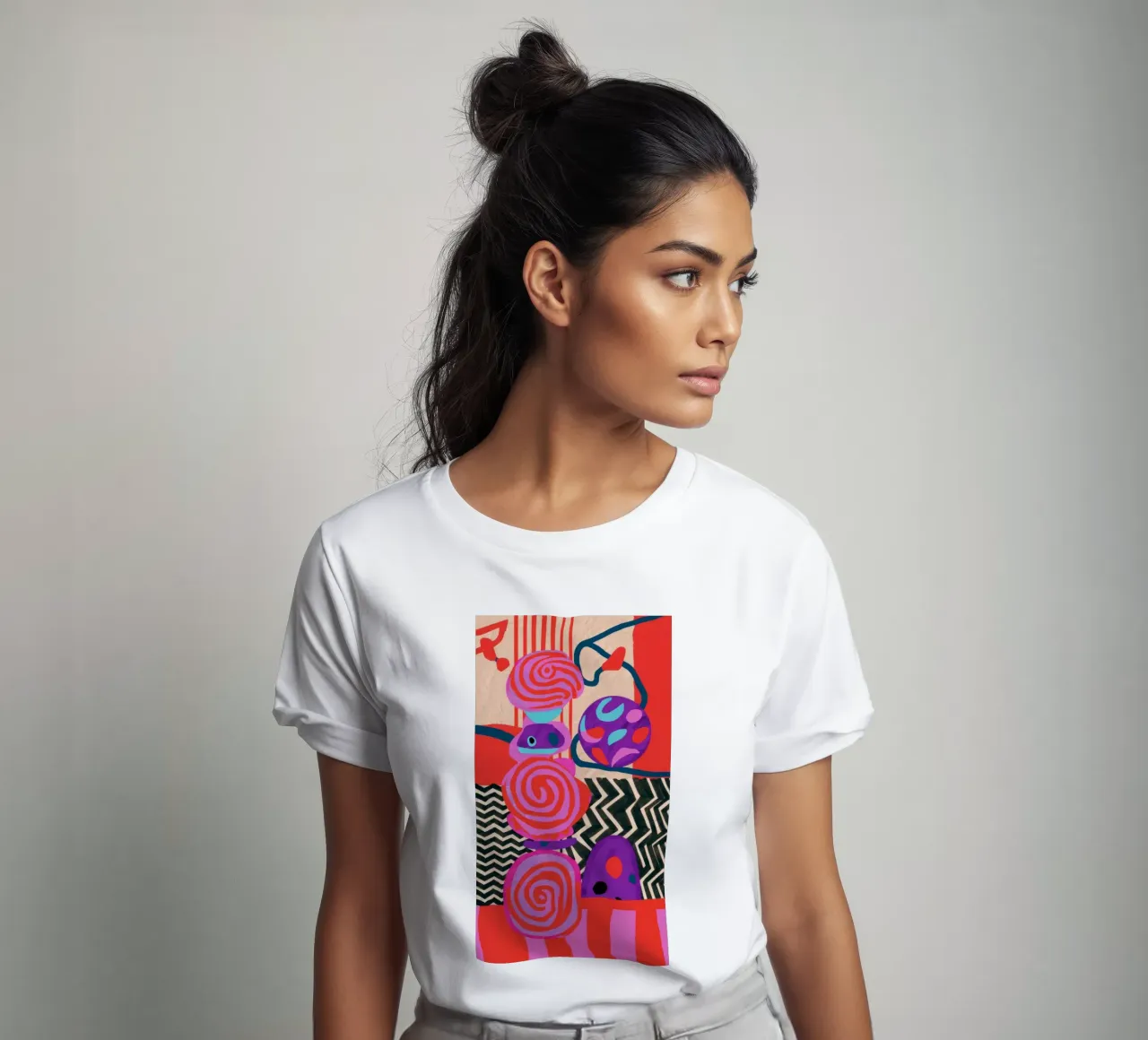 Formas abstractas rítmicas camiseta de Pake Nebula
