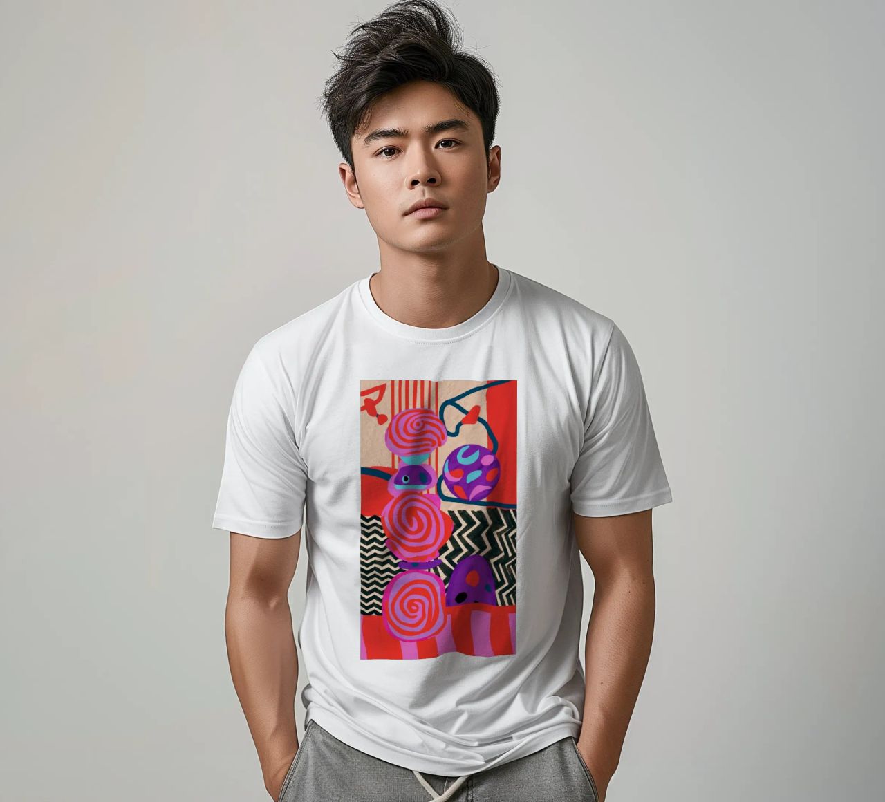 Rhythmic Abstract Forms t-shirt by Pake Nebula