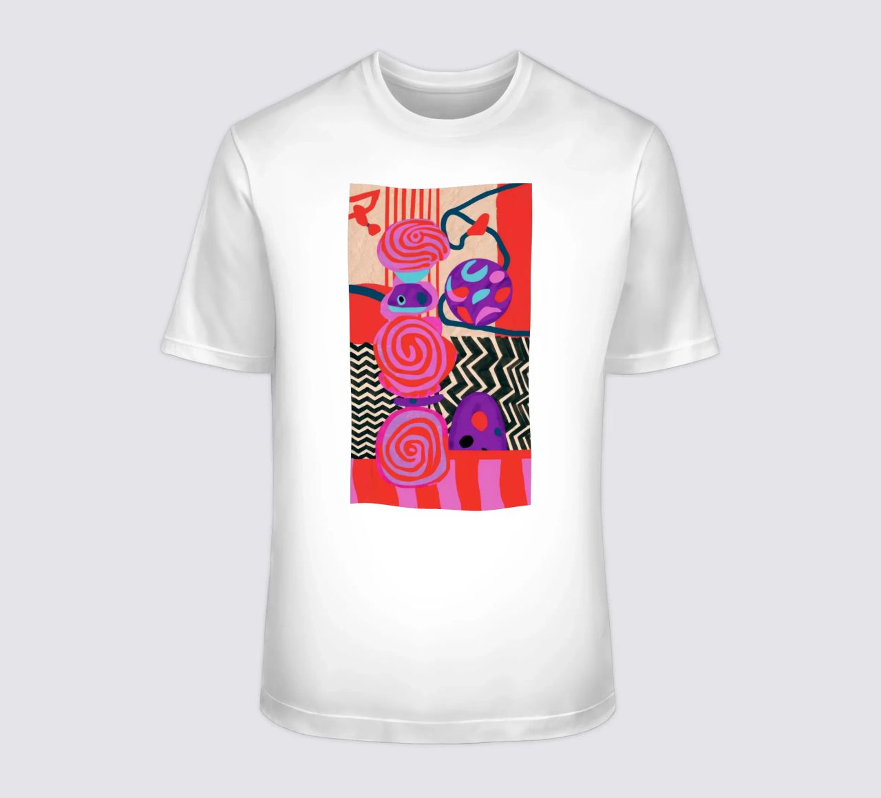 Rhythmic Abstract Forms t-shirt by Pake Nebula
