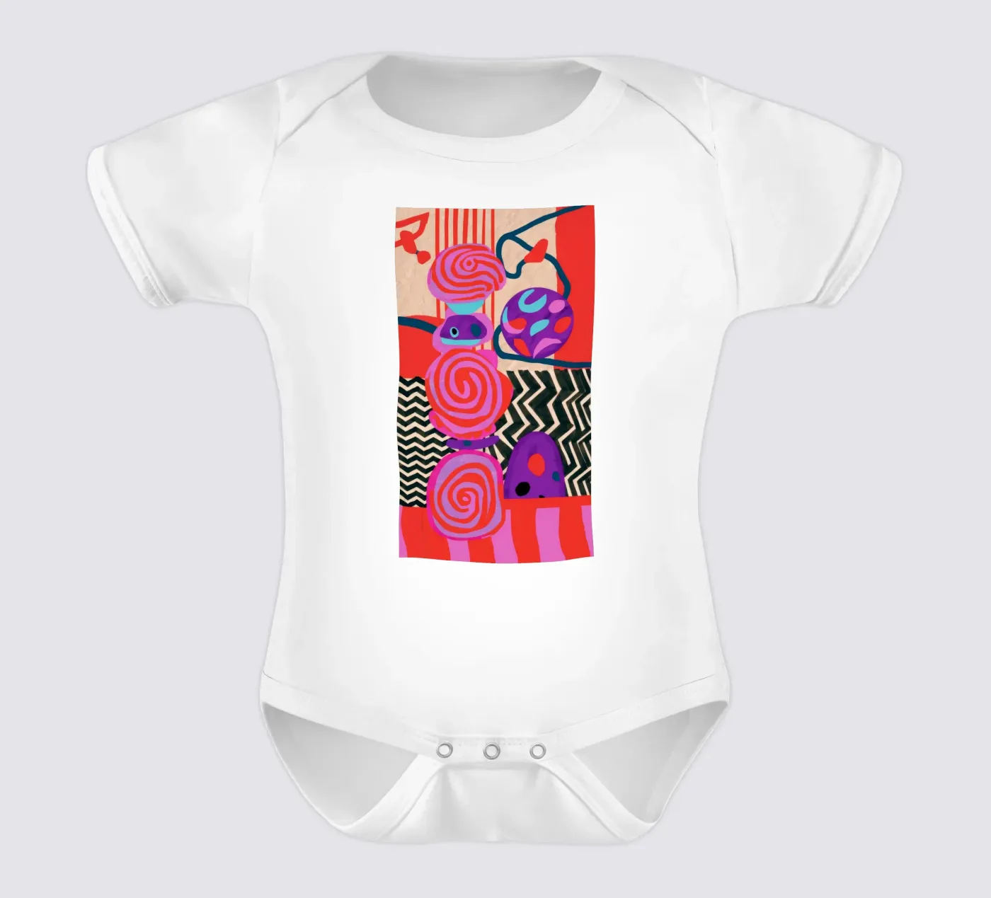 Rhythmic Abstract Forms body neonato maniche corte da Pake Nebula