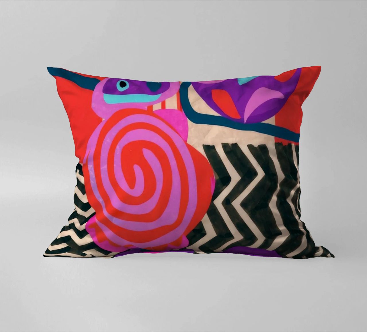 Rhythmic Abstract Forms decorative cushion by Pake Nebula