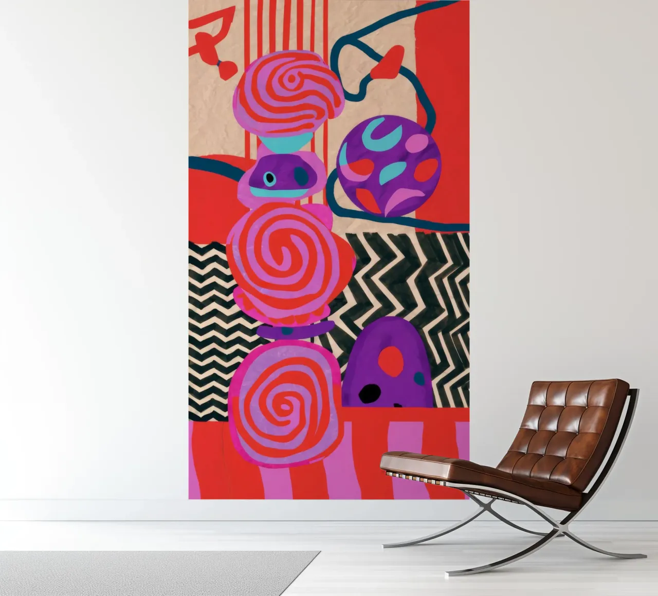 Rhythmic Abstract Forms fotobehang van Pake Nebula