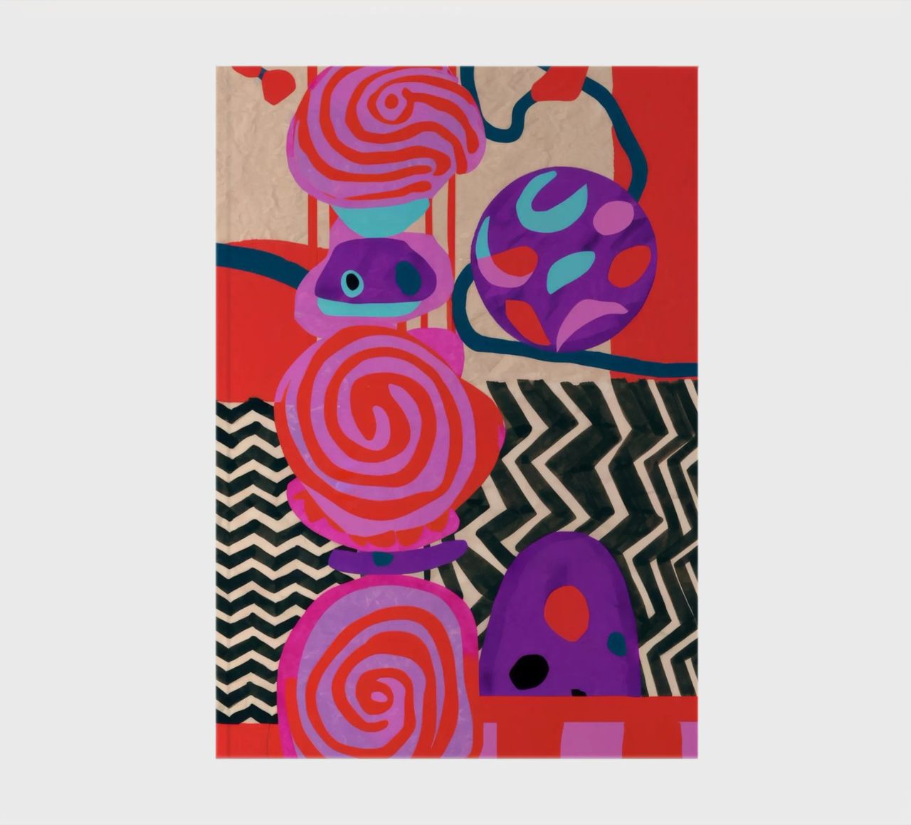 Rhythmic Abstract Forms notebook by Pake Nebula