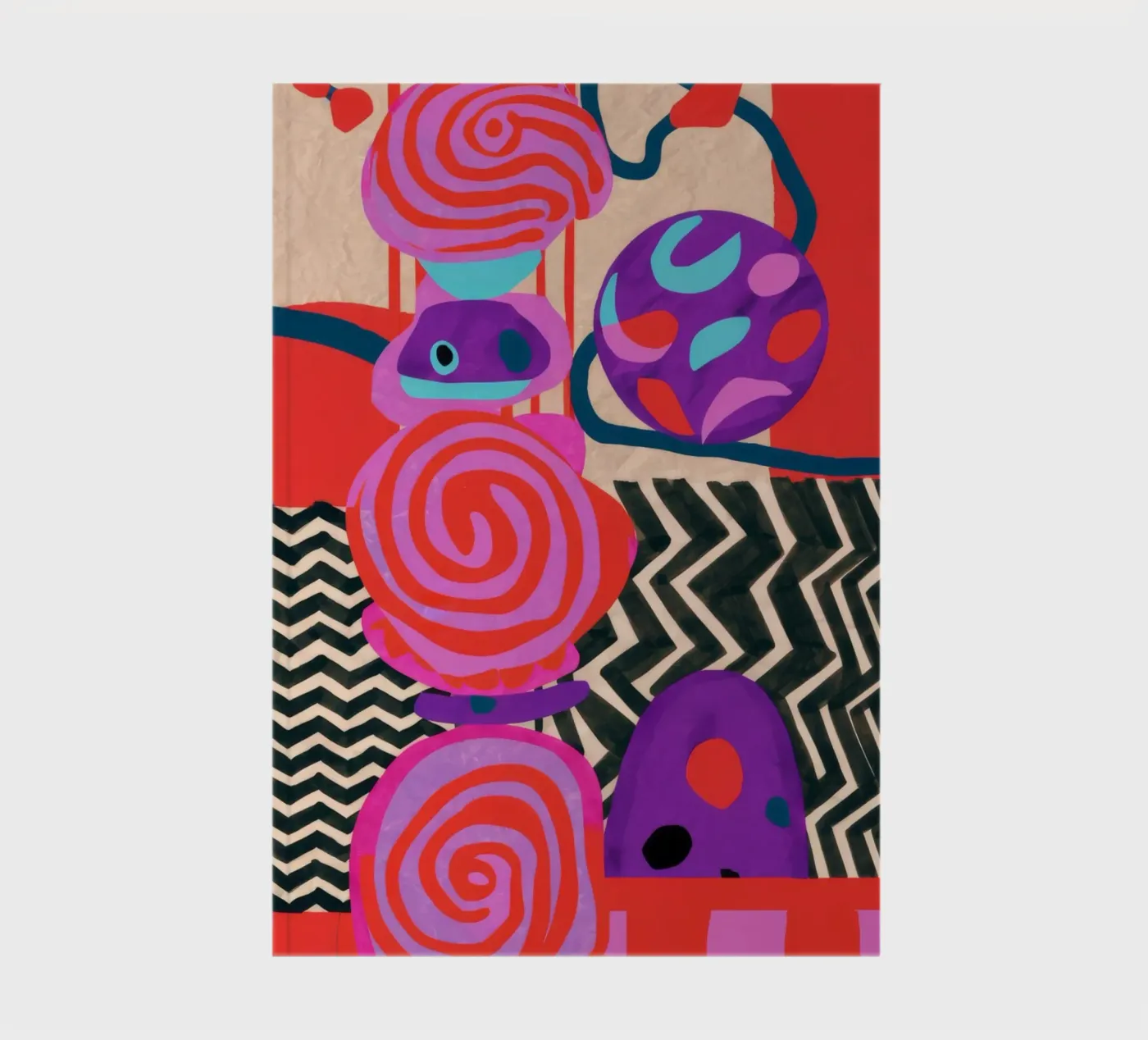 Rhythmic Abstract Forms notebook by Pake Nebula
