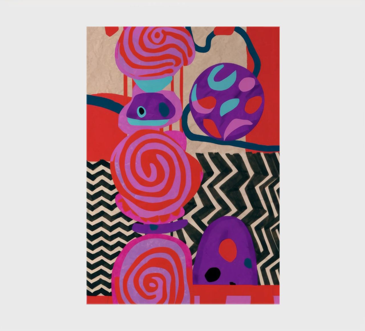 Rhythmic Abstract Forms notebook by Pake Nebula