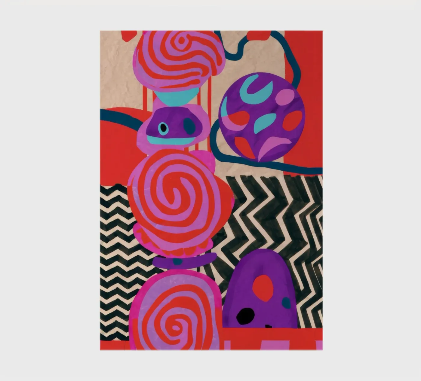 Rhythmic Abstract Forms notebook by Pake Nebula